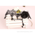 Black Rose Lace Girls Chain Tassel Drop Beads Design Anklet